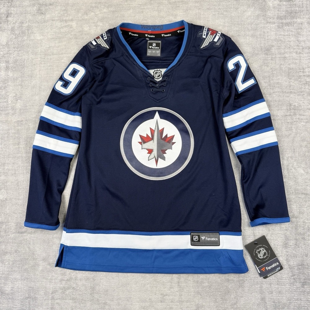 Winnipeg Jets Jersey Womans Small Blue #29 Patrik Laine Fanatics NHL Hockey NWT